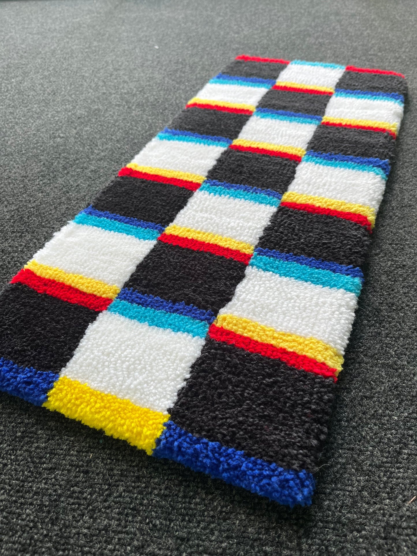 Checkered Glitch Accent Rug (29cm x 66cm)