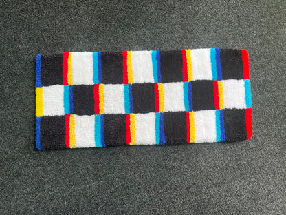Checkered Glitch Accent Rug (29cm x 66cm)